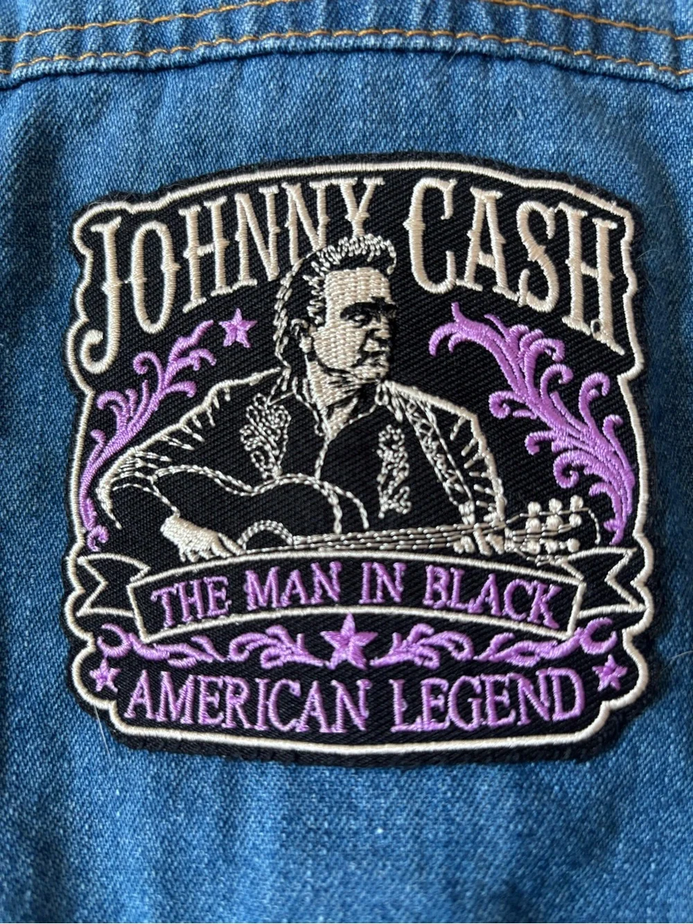 Custom JOHNNY CASH Young Hearts Hand-sewn Girly Cropped Denim Jacket SZ3 Toddler